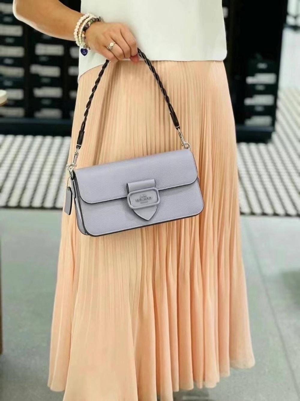 NWT Coach Morgan Shoulder Bag in Mist CJ619 - Picture 8 of 12